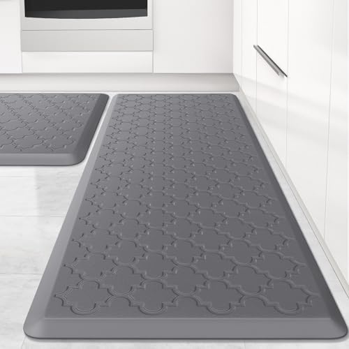 Kitchen Mat 2 PCS Cushioned Anti-Fatigue Floor Mat Standing Mat for Kitchen