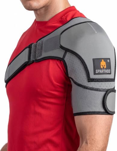 Sparthos Rotator Cuff Shoulder Brace for Women & Men - Support - Gray-UNI