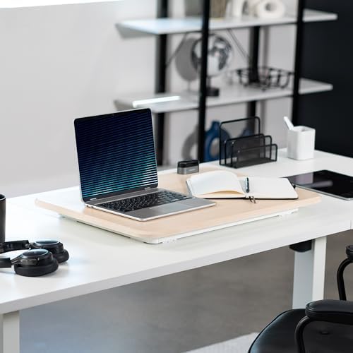 VIVO Light Wood 26 in Single Top Standing Desk Converter, DESK-V001JF