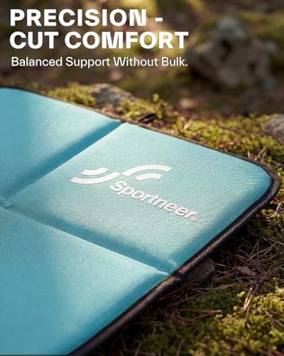 Sportneer Sitting Pad, Lightweight Waterproof Folding Seat Pad for Backpacking, 15.75'' x 15.75'' Portable Camping Seat Mat for Hiking, Picnics & Outdoor Use