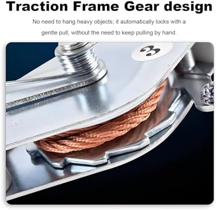 Adjustable Neck Traction Device, the Hook Design is controllable, the Gear Design Does not Need to Hang Heavy Objects, Easy to use, Effectively relieves Neck Pain, Suitable for Home or Outdoor