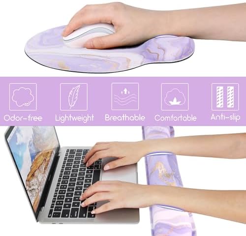 Ergonomic Mouse Pad with Wrist Rest and Keyboard Wrist Rest, Mousepad