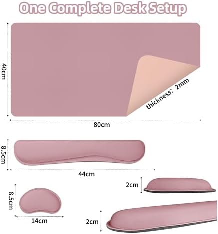 Mouse Pad and Keyboard Wrist Rest, 3-in-1 Keyboard and Mouse Pad