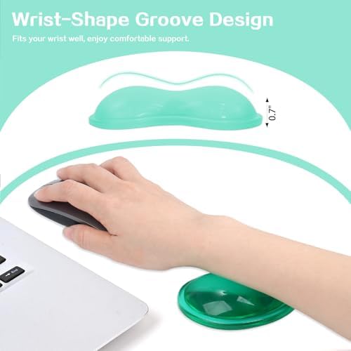 Gel Keyboard & Mouse Wrist Rest Set - Keyboard Wrist Rest Pad & Mouse Support for Office Gaming Pad Computer Laptop Ergonomic Comfortable Pain Relief- Pad Set (Mouse Support Set)