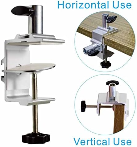 Replacement Heavy Duty C Clamp for 1/2” Base Magnifying Lamp,Desk Lamp,Swing Arm Lamp,Phone I pad Mount,Tablet Mic Holder,Table Mount Clamp for Microphone Stand Mic Boom Arm (G1 SIVLER)