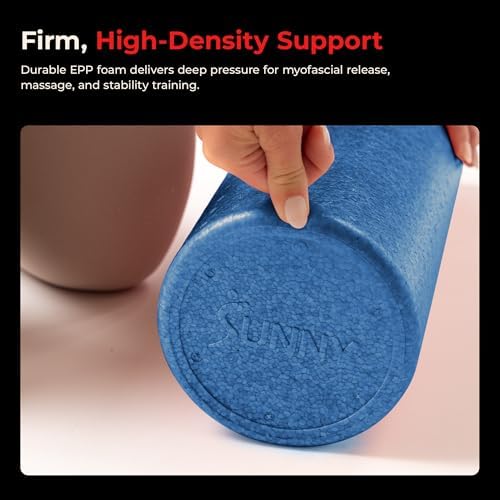 Sunny Health & Fitness 36" Blue High-Density Yoga Foam Roller