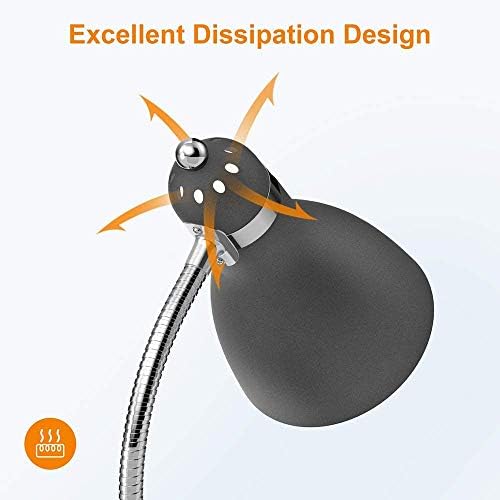 LEPOWER Floor Lamp, Metal Standing Lamp with Adjustable Gooseneck for Dorm