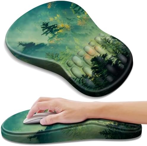 YIWEI Ergonomic Mouse Pad with Wrist Rest for Carpal Tunnel Pain Relief