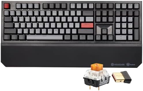 Hexgears X5 Wireless Mechanical Keyboard Full Size 108 Keys- Dark Knight