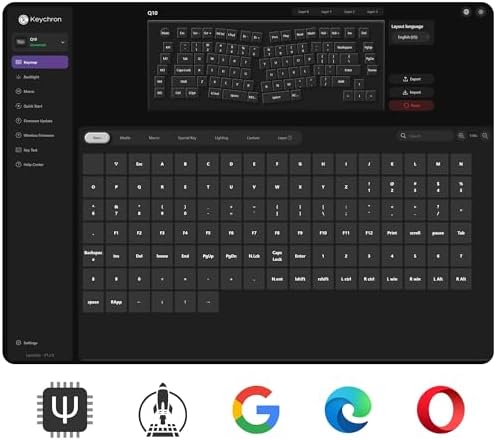 Keychron Q10 QMK Custom Mechanical Keyboard Barebone, 75% Alice Layout Ergonomic CNC Aluminum Case, Hot-swappable RGB Backlight, Programmable Knob & Macro Keys, Wired USB-C, Mac Windows Linux, Grey