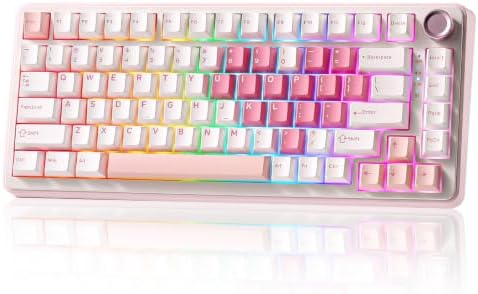 YUNZII B75 PRO 75% Wireless Mechanical Keyboard (White Heart,MilkV2)