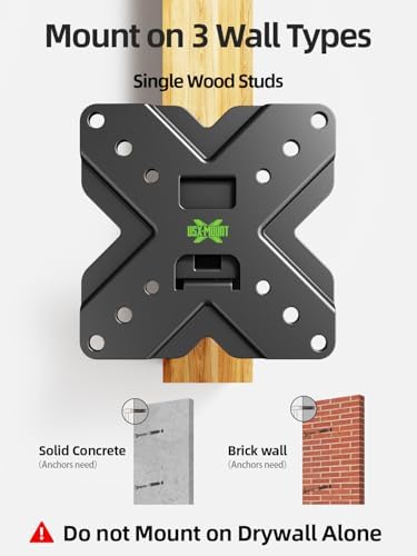 USX MOUNT Small TV Wall Mount Monitor Bracket | RV TV Mount | with Swivel and Tilt VESA Wall Mount for 10-26 27 32 inch LED OLED TVs and Monitors - VESA Size Up to 100x100mm and 22lb Capacity-XMS002