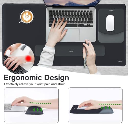 MOSISO Keyboard Mouse Pad Set, Large Gaming Mouse Pad&Keyboard Wrist Rest