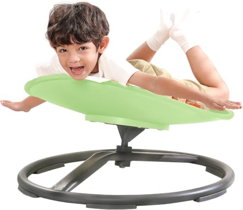 BABAMU Spinning Chair for Autistic Kids, Sensory Swivel Chair, 220LBS Weight Capacity, Autism Sensory Products, Autism Toys, Sensory Toy (Green, Egg)