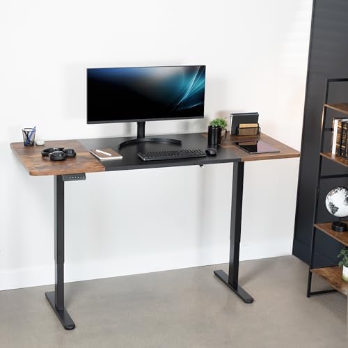 VIVO Black/Vintage Brown 71 x 30 in Standing Desk, DESK-KIT-E2B7BN