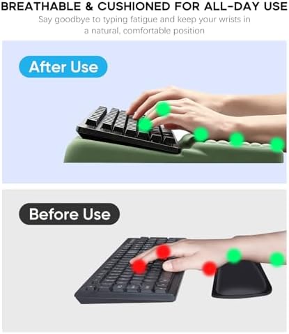 Wrist Rest with Keyboard Stand, Ergonomic Memory Foam Wrist Support