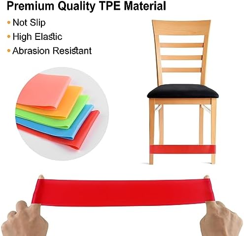 PLULON 15 Pack Chair Bands for Kids with Fidgety Feet Colorful Chair Fidget Bands Desks Stretch Foot Band ADHD Sensory Flexible Bands for Classroom Home
