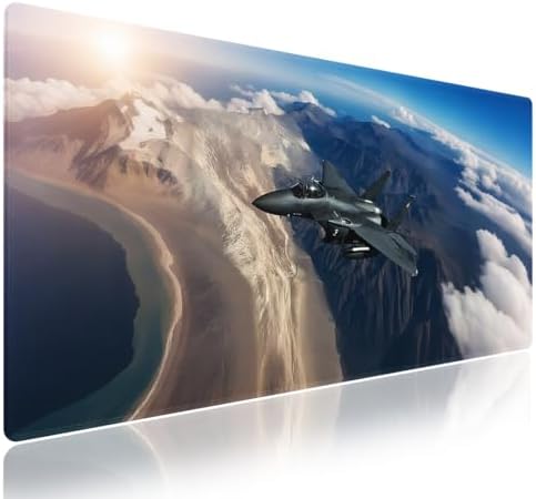 F-15e Strike Eagle Patriotic Large Mouse Pad, US Air Force Blue Desk Mat
