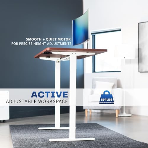 VIVO Dark Walnut 60 x 30 in Standing Desk, DESK-KIT-0W6D