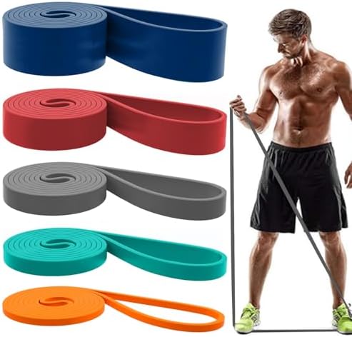 Resistance Bands, Pull Up Assist Bands - Workout Bands, Eexercise Bands, Long Resistance Bands Set for Working Out, Fitness, Training, Physical Therapy for Men Women