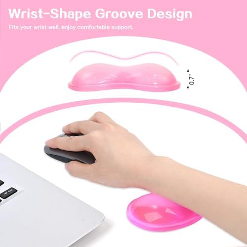 Gel Keyboard & Mouse Wrist Rest Set - Keyboard Wrist Rest Pad & Mouse Support for Office Gaming Pad Computer Laptop Ergonomic Comfortable Pain Relief- Pad Set (Mouse Support Only)