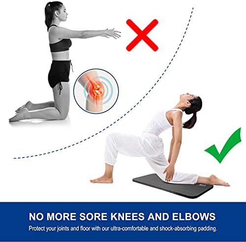 MRO Yoga Knee Pad Cushion –Premium Exercise Knee Pad - Eliminate Pain During Home Workout - Extra Padding & Support for Knees, Wrists, Elbows - Complements Your Yoga Mat 24''X10''X0.6''