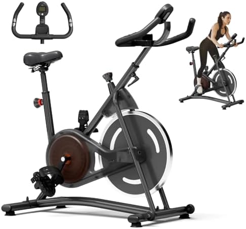 Exercise Bike, Stationary Bikes for Home, Compact Indoor Cycling Bike