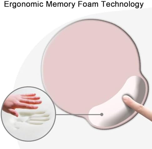 DOOKE ErgoComfort Wrist Rest Mouse Pad-Ergonomic Office Mousepad with Wrist Support-Non-Slip, Design Desk Accessories Mat for Home&Game Decor Chalk Pink