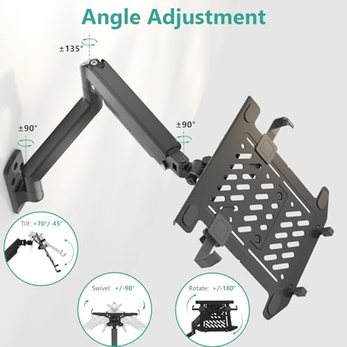 WALI Laptop Wall Mount for 17" Notebook and Up to 32" Screen