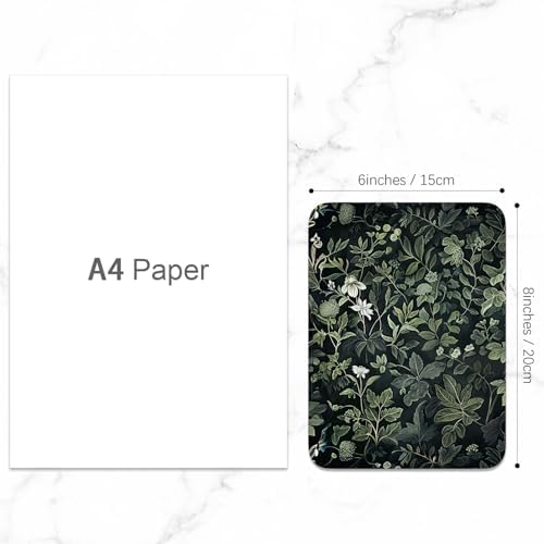 Small Mouse Pad, Mini Mouse Pad 6 x 8 Inch, Thick Rubber Waterproof Mouse Mat, Cute Mousepad for Women Men Wireless Mouse Laptops Home Office, Vintage Plants
