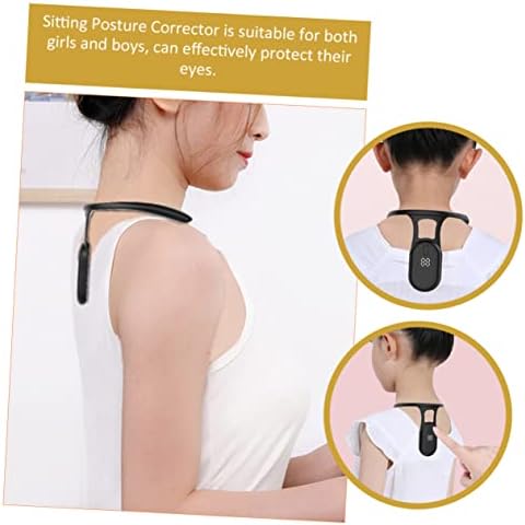 FRCOLOR Posture Sensor Device for Hunchback Vibrating Reminder Supports Sitting Habits Suitable for Homework Reading and Tv Watching Black