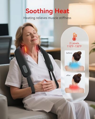 Snailax Cordless Neck & Shoulder Massager with Heat, 4D Deep Kneading, 2026