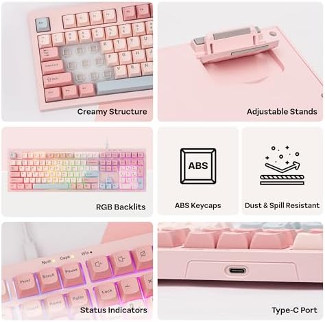MechLands Aula S102 Membrane Gaming Keyboard w/Number Pad, 100% Full Size