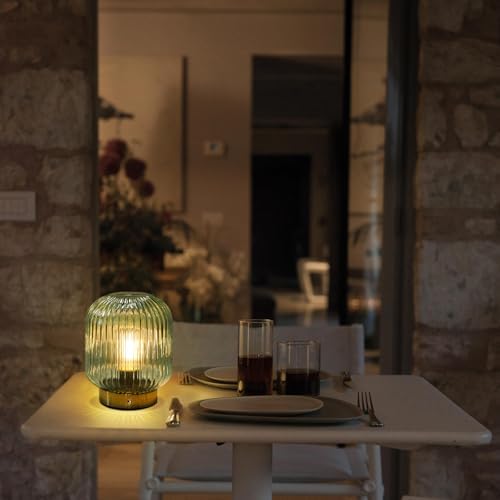 MJ PREMIER Rechargeable Table Lamp,Cordless Lamp with Memory Function,Green