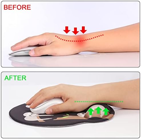 Ergonomic Mouse Pad with Wrist Rest Support,Gel Mouse Pads for Desk