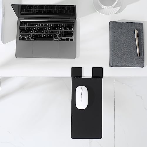 ETHU Compact Foldable Desk Extender Tray with Clamp, 11.8x5.9, Black