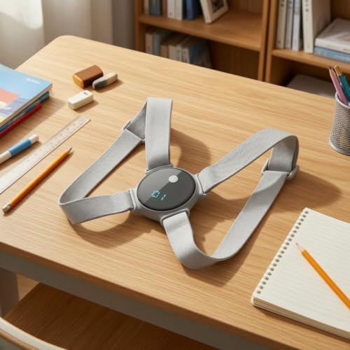 Posture Correction Strap Posture with Adjustable Bands Comfortable Back Brace with Straps for Office Workers, Desk Work, 9.7 8.2 2 Cm, Standard 2000 Model, English Packaging