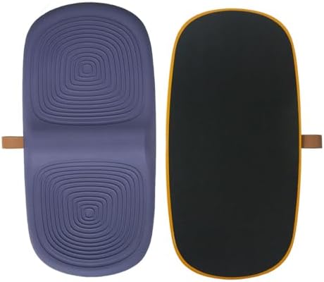 Ergonomic Wooden Balance Board, Anti-Fatigue Wobble Board, Anti-Slip Balance Board with PU Cushioned Top, Standing Desk Mats, Rocker Board, Office Accessories, Blue