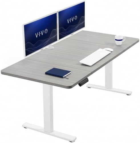 VIVO Dark Gray 60 x 30 in Standing Desk, DESK-KIT-1W6G-30