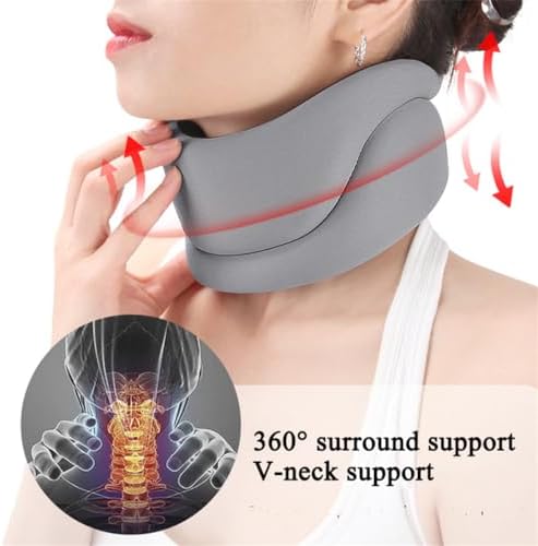 Neck Brace for Neck Pain and Support, Adjustable Soft Foam Cervical Collar for Sleeping, Women Men Neck Protectors Wraps Keep Vertebrae Stable and Aligned, Cervical Spine Pressure Relief (Pink, M)