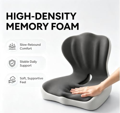 Orthopedic Seat Cushion with Back Support for Car Office Chair