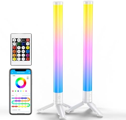 TJOY 360° RGB Light Bars, Gaming Lights for Desk, Music Sync Remote Control