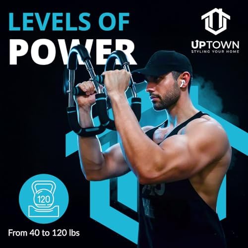 Uptown Twister arm Trainer- Adjustable Resistance (40-140 lbs) Chest Workout Equipment for Men and Women, Forearm Strengthener, Perfect for Home Gym and Calisthenics Equipment Lovers