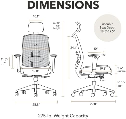 HON Altern Ergonomic Office Chair, Office Desk Computer Chair, Pear
