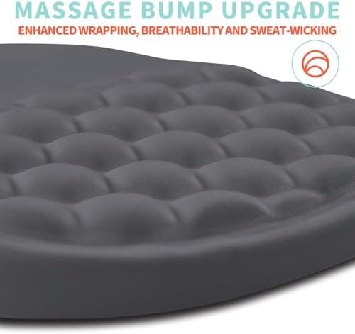 Ergonomic Mouse Pad Wrist Support with Memory Foam Massage Bulge, Carpal Tunnel Pain Relief Mousepad Wrist Rest for Mouse(12x8 inch, Dark Grey)