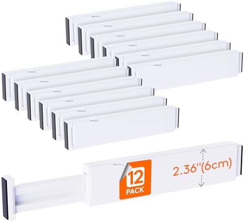 Lifewit 2.36" Upgrade Kitchen Drawer Dividers, Adjustable Drawer Organizer