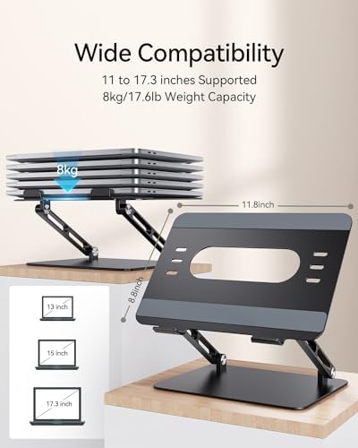 Orlian Adjustable Aluminum Laptop Stand for MacBook Air Pro Neo 10-17.3''