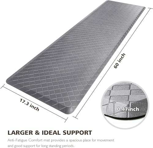 HappyTrends Kitchen Mats for Floor Cushioned Anti-Fatigue Kitchen Rugs