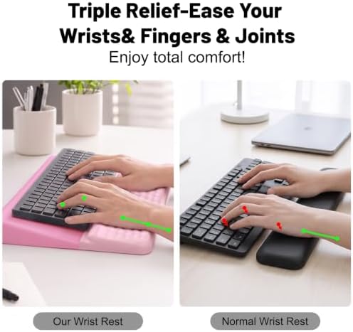 Keyboard Stand with Wrist Rest，Ergonomic Keyboard Riser Holder Lifter Tray