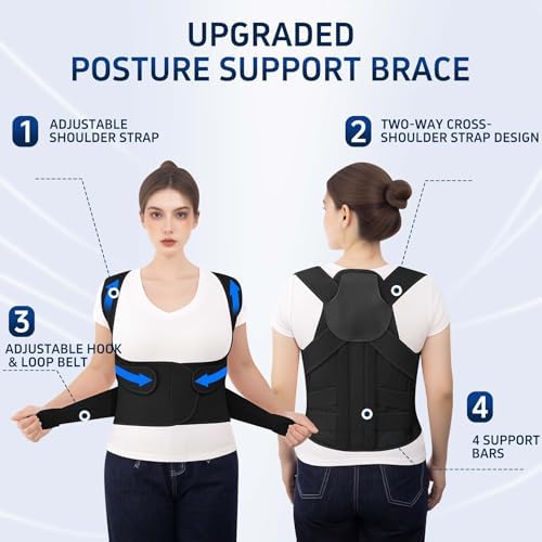 Posture Corrector Back Brace for Women Men Full Back Support Adjustable